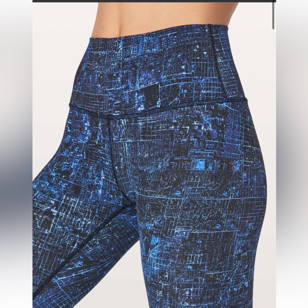101. Lululemon Wunder Under Hi-Rise Tight City Lights Multi Black 10